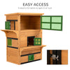 3-Tier Feral Cat House, Outdoor Kitten Condo Shelter with Raised Floor, Asphalt Roof, Escape Door, Jumping Platform, Yellow