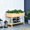 Raised Wooden Garden Bed Grid Planter Stand with 8 Slots Perfect for Limited Garden Space to Grow Herbs Veggies and Flowers