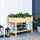 Raised Wooden Garden Bed Grid Planter Stand with 8 Slots Perfect for Limited Garden Space to Grow Herbs Veggies and Flowers
