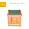 Small Wooden Rabbit Hutch Bunny Cage Guinea Pig House Dog Cage with Openable & Waterproof Roof, Natural