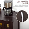 Kitchen Sideboard Serving Buffet Cabinet Cupboard Console Table with Adjustable Shelves, Glass Doors, and 2 Drawers, for Living Room, Espresso