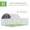 Metal Chicken Coop, Walk-in Chicken Runs for Yard with Water-resistant and Anti-UV Cover, Poultry Cage Outdoor, Ducks Rabbit Enclosure for Backyard, 12.5' x 9.2' x 6.4'