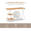 Computer Desk with Shelves, Wood Grain Writing Desk with 2-Tier Storage Shelves Home Office Desk Study Table Work Desk Corner Desk, Natural
