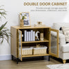 Storage Cabinet Kitchen Sideboard with Glass Doors Metal Legs for Living Room Dining Room Bedroom Grey