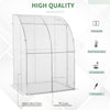5' x 4' x 7' Outdoor Walk-In Greenhouse, Plant Nursery with Roll-up Door, and PE Cover, White