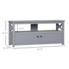 TV Stand, Entertainment Center with Storage, 46" TV Space, Grey