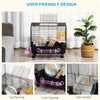 2-Tier Hamster Cage, Small Animal Habitat for Rats, Gerbils, Mesh Wire Ventilated Enclosure with Exercise Wheel, Water Bottle, and Food Dishes