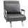 Single Person Folding 5 Position Convertible Sofa Bed Folding Sleeper Chair Chaise Lounge Couch w/Pillow & Steel Frame, Dark Grey