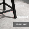 Bar Stools, Bar Stools with Backs, Soft Padding Cushion, Wood Legs for Kitchen, Bar, Bar Height Bar Stools