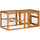 55" Wooden Chicken Coop, Large Chicken Run with Combinable Design, Poultry Pen, Orange