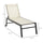 Reclining Chaise Lounge Outdoor Wooden Lounge With Wheels & Adjustable Backrest Bed Lounger White