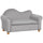 Ergonomic Foam Kids Sofa with Inner Toy Storage Chest, Velvet Kids Couch with Soft Arms, Children's Lounge Furniture, Grey