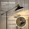 Floor Lamps for Living Room, Industrial Standing Lamp with Balance Arm, Adjustable Head, 31.5"x11.75"x65", Black