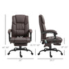 High Back Massage Office Desk Chair with 6-Point Vibrating Pillow, Computer Recliner Chair with Adjustable Lumbar Support, Brown