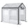 Outdoor Walk-In Tunnel Greenhouse with Roll-up Windows, 2 Zippered Doors, & Weather Cover,  8' L x 6' W x 7.4' H