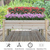 2-Piece Solid Fir Wood Plant Raised Bed Flower Vegetable Herb Grow Box Stand Garden  Step Planter Stand Free Combination