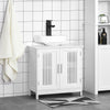 U Shaped Bathroom Vanity with Aluminum Alloy Handle, Adjustable Shelf and MDF, Bathroom Sink Cabinets, Elegant Vanity Sink, White