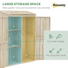 Wooden Garden Shed Tool Storage, Garden Shed with Double Magnet Doors, Tilted Roof, 47.25"  x 22.5" x 72'', Natural