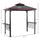 8.3 ft Outdoor Patio Double-tier BBQ Canopy Gazebo with 2 Separate Shelves for Serving & 6 Hooks for Utensils