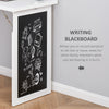 Fold Down Desk Convertible Folding Desk With Blackboard And Side Shelf Multi-Function Computer Office Workstation White