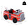 6V Electric Ride-On Fire Truck Vehicle for Kids with Remote Control Music Lights and Ladder