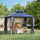10x10 Hardtop Gazebo with Aluminum Frame, Polycarbonate Gazebo Canopy with Curtains, Netting for Garden, Patio, Backyard, Grey