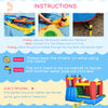 6-in-1 Kids Inflatable Bounce House Jumping Castle with Slide, Water Pool & Climbing Wall, Inflator Included