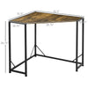 Small Corner Desk & Small Corner Computer Desk with Strong Metal Frame, Corner Writing Desk, Rustic Brown