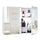 Wall Cabinet Mirror Bathroom Modern Shelf Storage Double Door MDF - White