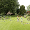 3PC Portable Dog Agility Training Equipment Pet Obstacle Exercise Adjustable Jump Ring High Jumper w/ Carry Bag