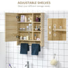 23.5 Inch x 27.5 Inch Medicine Cabinet with Mirrored Door, Adjustable Shelf, Towel Rack, Wall Mounted Bathroom Cabinet, White