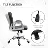 Rolling Chair Armchair Vanity Middle Back Office Chair Tufted Backrest Swivel Rolling Wheels Task Chair With Height Adjustable And Armrests