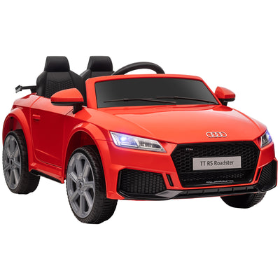 6V Audi TT RS Kids Licensed Ride On Car Toy Battery Powered High/Low Speed with Headlight Music and Remote Control - Red