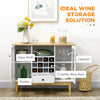 Wine Bar Cabinet with 12-Bottle Wine Rack, Glass Door Kitchen Sideboard Buffet Cabinet with Drawer and Shelves, White