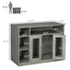 Dog Crate Furniture with Storage Space, Dog Kennel with Lockable Door, Pet Cage for Large Medium Dogs, 47" x 23.5" x 35", Gray