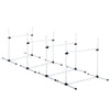 4 Piece Dog Agility Starter Kit with Adjustable Height Jump Bars, Included Carry Bag, & Displacing Top Bar, White