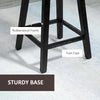 Bar Stools, Bar Stools with Backs, Nailhead Trim, Wood Legs for Kitchen, Bar, Bar Height Bar Stools, Brown