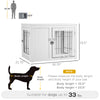 Furniture Style Indoor Dog Crate, End Table Pet Cage Kennel with Double Doors, and Locks, for Small and Medium Dogs, White