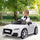 6V Audi TT RS Kids Licensed Ride On Car Toy Battery Powered High/Low Speed with Headlight Music and Remote Control - White