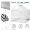 6' x 6' Portable Walk-In Greenhouse Outdoor Plant Gardening Green House Canopy w/ Sliding Door Adjustable Window Silver