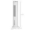 2-In-1 Portable Swivel Air Conditioner Humidifier Cooling Fan for Home Office with 3 Modes, 3 Speeds, Remote Control, 1.3 Gal Water Tank, White