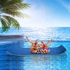 Roll-Up Pool Float Pad for Lakes, Oceans& Pools, Water Mat for Playing, Relaxing & Recreation - Blue