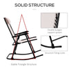 Mesh Outdoor Patio Folding 2-Piece Rocking Chair Set with Ergonomic & Folding Design - Cream White