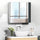 Wall Mounted Bathroom Medicine Cabinet with Mirror Steel Frame and Storage Organizer Double Doors  White