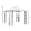 10' x 10' Outdoor Patio Gazebo Canopy with Vented Roof, Elegant Metal Frame, & Included Ground Stakes/Guy Ropes