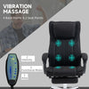 High-Back Massaging Office Chair Reclining Office Chair with Footrest Headrest Swivel Wheels Adjustable Height Black