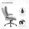 Office Chair Faux Leather Computer Rocker with Liftable Armrest Home Office
