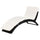 Patio Foldable Wicker Chaise Lounge, PE Rattan Outdoor Lounge Chair, Recliner Bed with Cushion for Garden, Backyard, Lawn, Beige