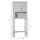 Modern Over The Toilet Storage Cabinet, Double Door Bathroom Organizer with Inner Adjustable Shelf and Open Shelf, Grey