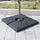 Large 4 Piece Square Fillable Weighted Offset Market Patio Umbrella Base